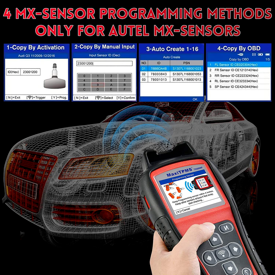Autel MaxiTPMS TS508WF TPMS Relearn Tool TPMS Sensors Activate/Reset/Programming