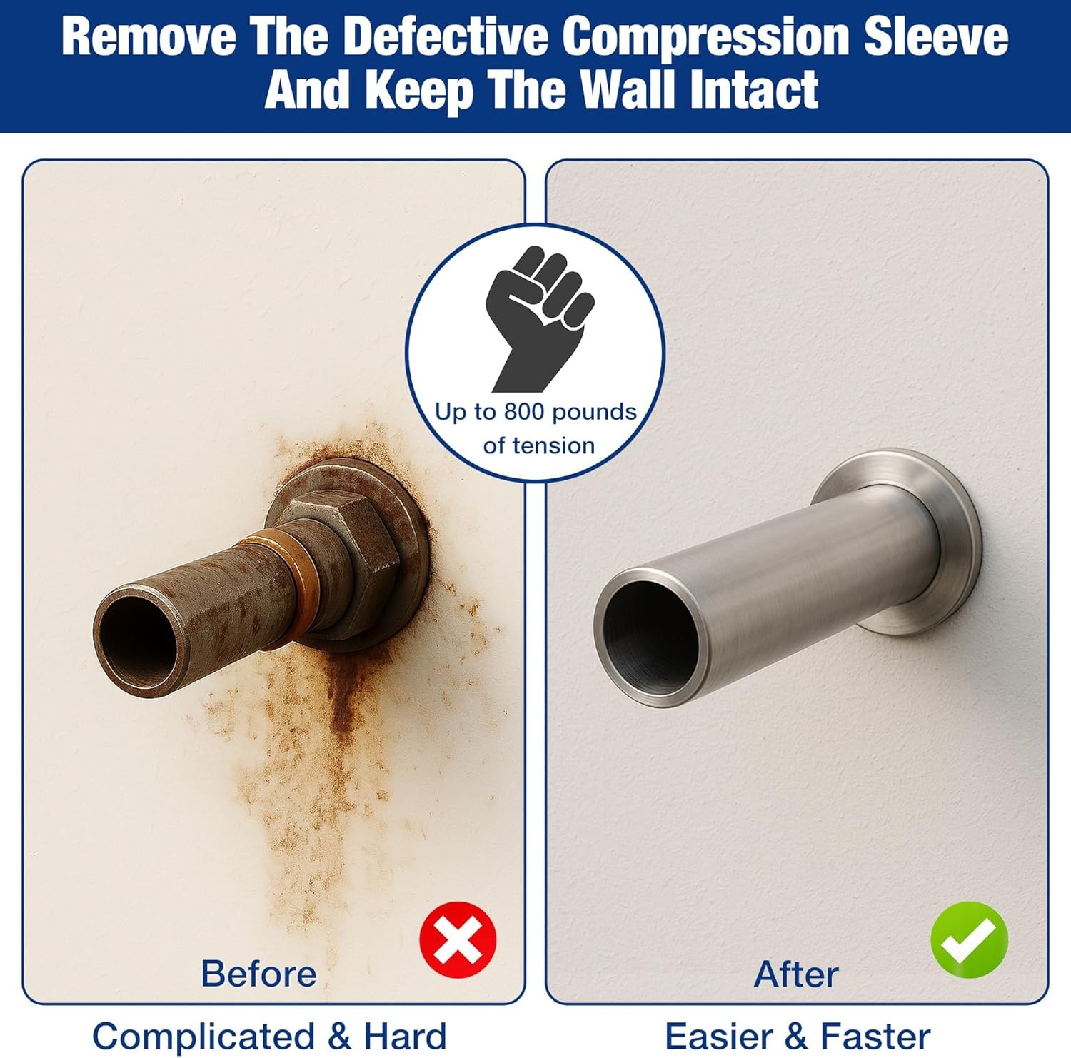 WORKPRO 1/2" Copper Tube Compression Sleeve Puller Ferrule Ring Removal Tool USA