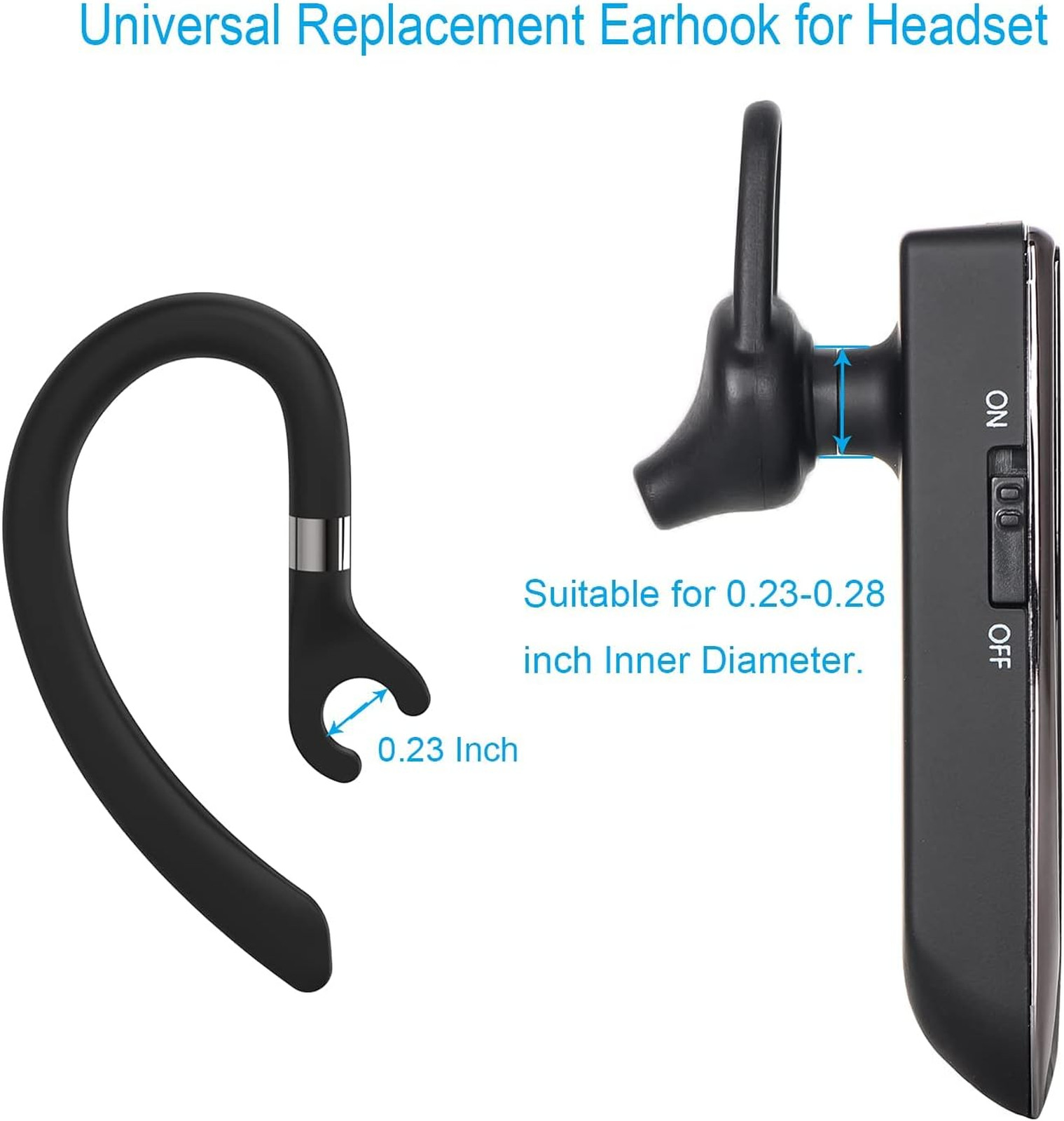 Replacement Ear Hooks for Bluetooth Headsets Silicon Flexible Ear Loop Clips