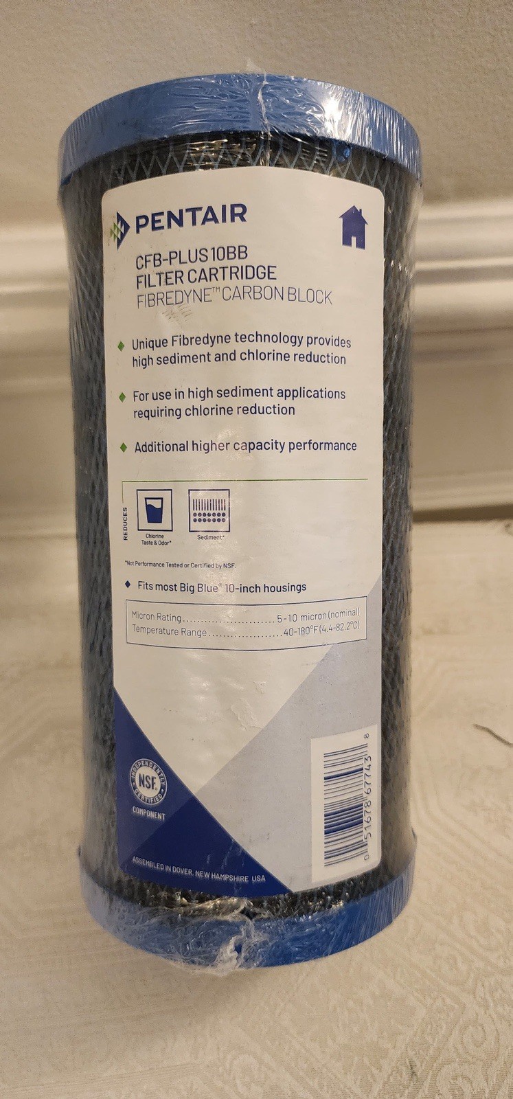 Pentek CFB-Plus10BB 5 Micron Whole House 10 Inch Fiberdyne Carbon Water Filter