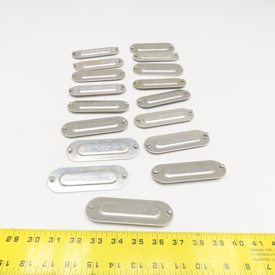 L.E. Mason SCV2 Red O Dot 3/4" Conduit Body Cover Lid Lot Of 17