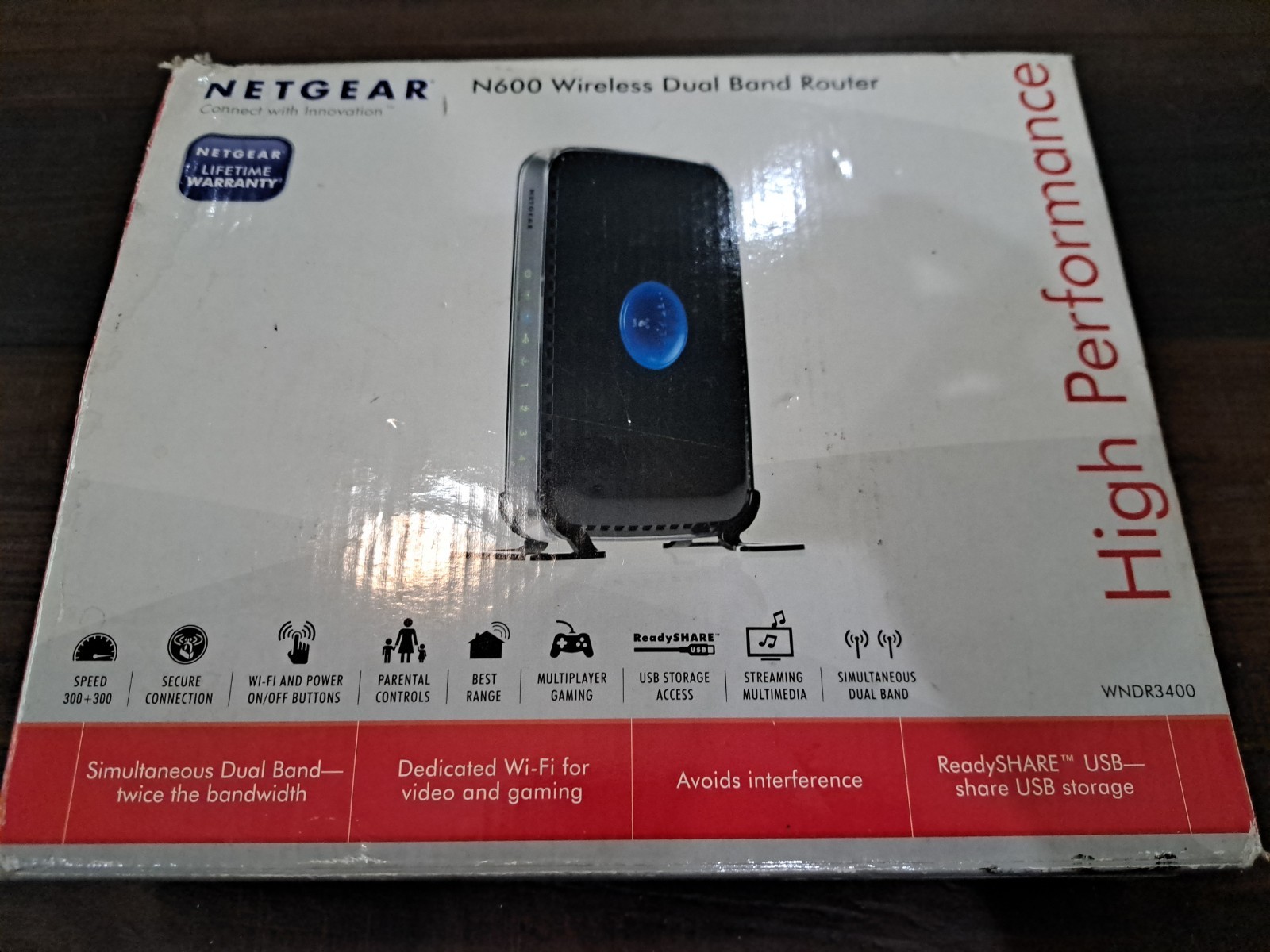 Netgear WNDR3400 N600 Dual Band Wi-Fi Router