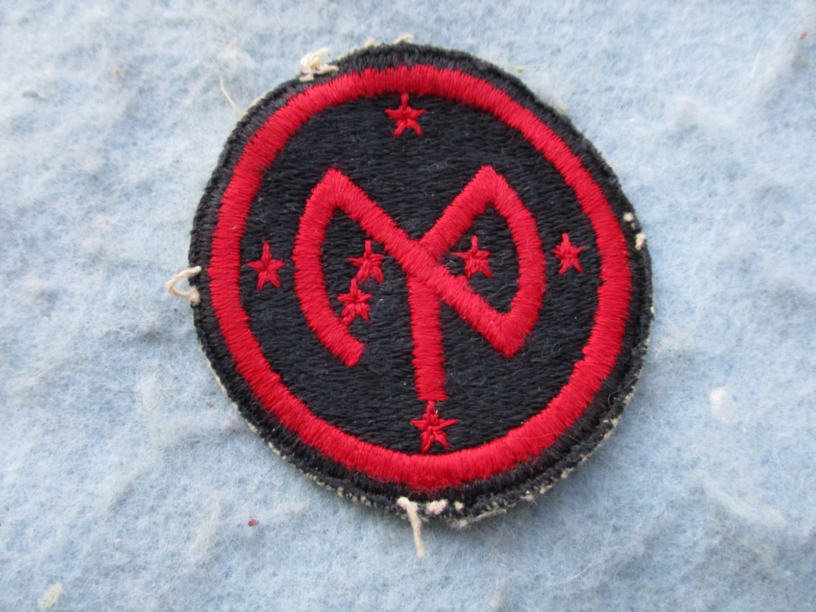 WWII US Army Patch 27th Division New York NG Pacific Decorated Green Back WW2