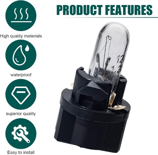 5 PCS Automotive Dashboard Light, High Temperature Resista Color: White #DB401