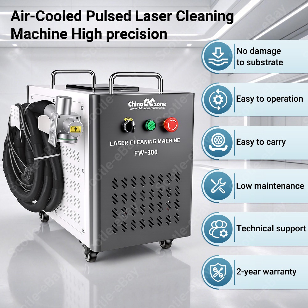 Pulsed JPT 200W Laser Cleaning Machine Laser Remove Rust/Oil/Wood Paint US