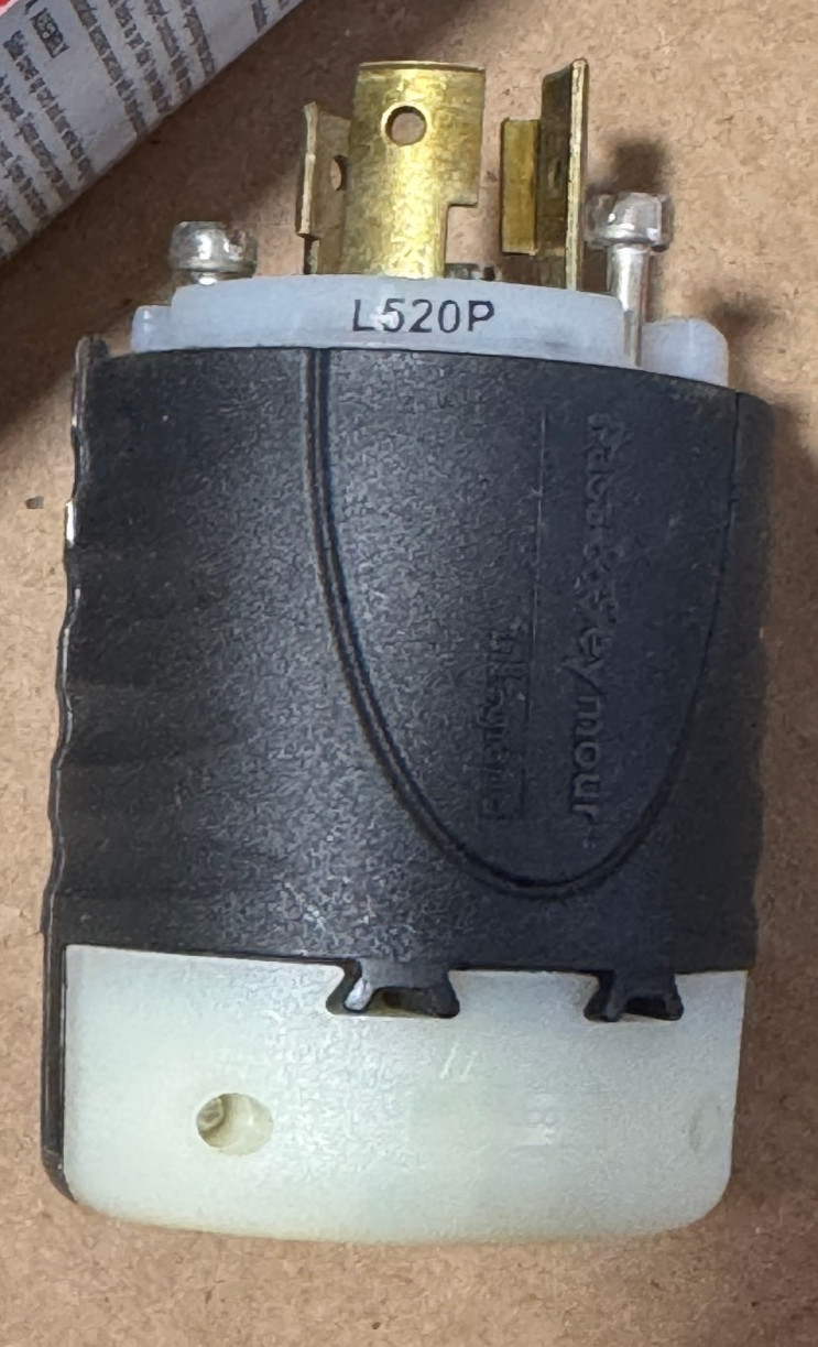 Pass & Seymour L520P Twist-Lock Plug 20A 125V New with Free Shipping