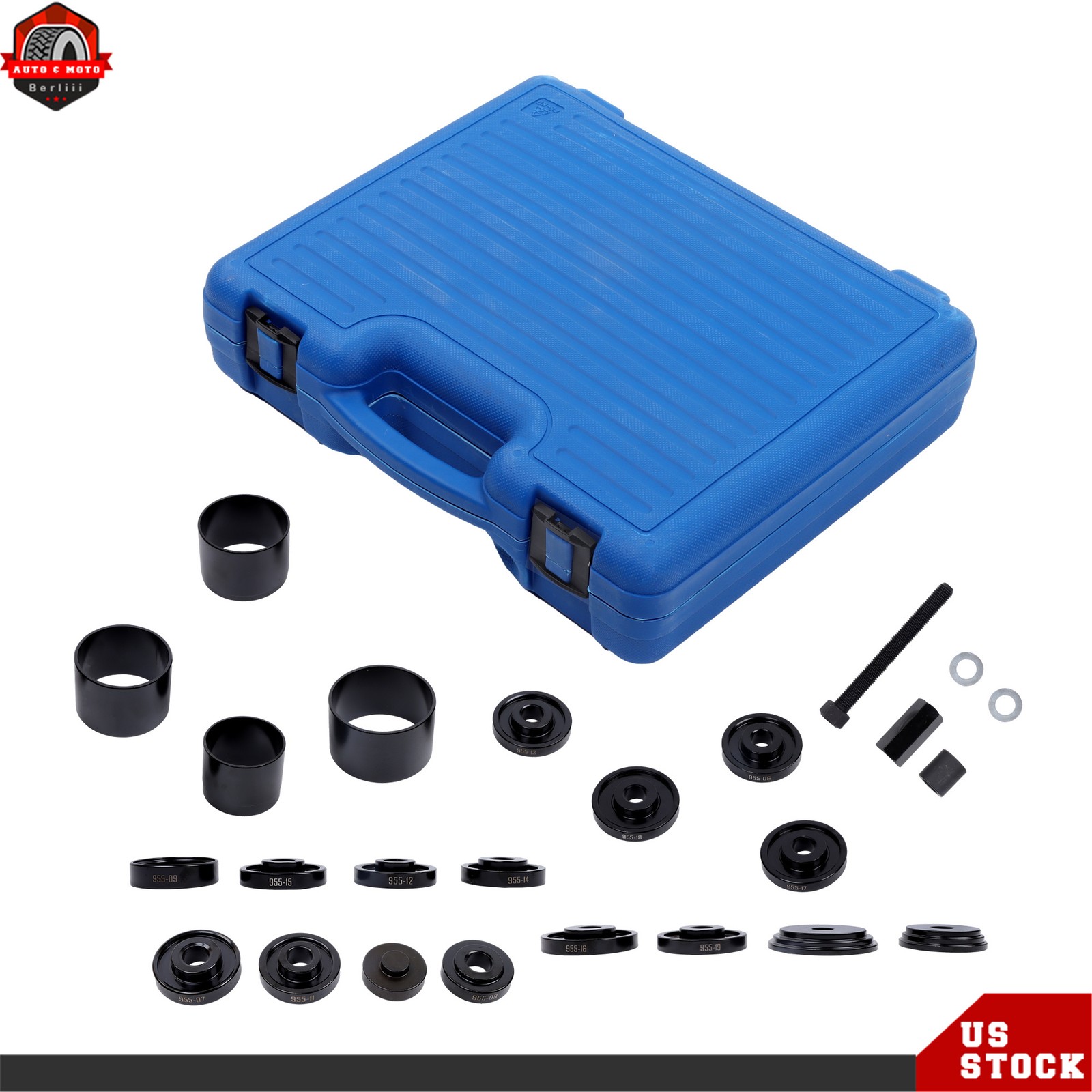 25PCS Master Front Wheel Drive Bearing Puller Removal & Installer Adapter Kit