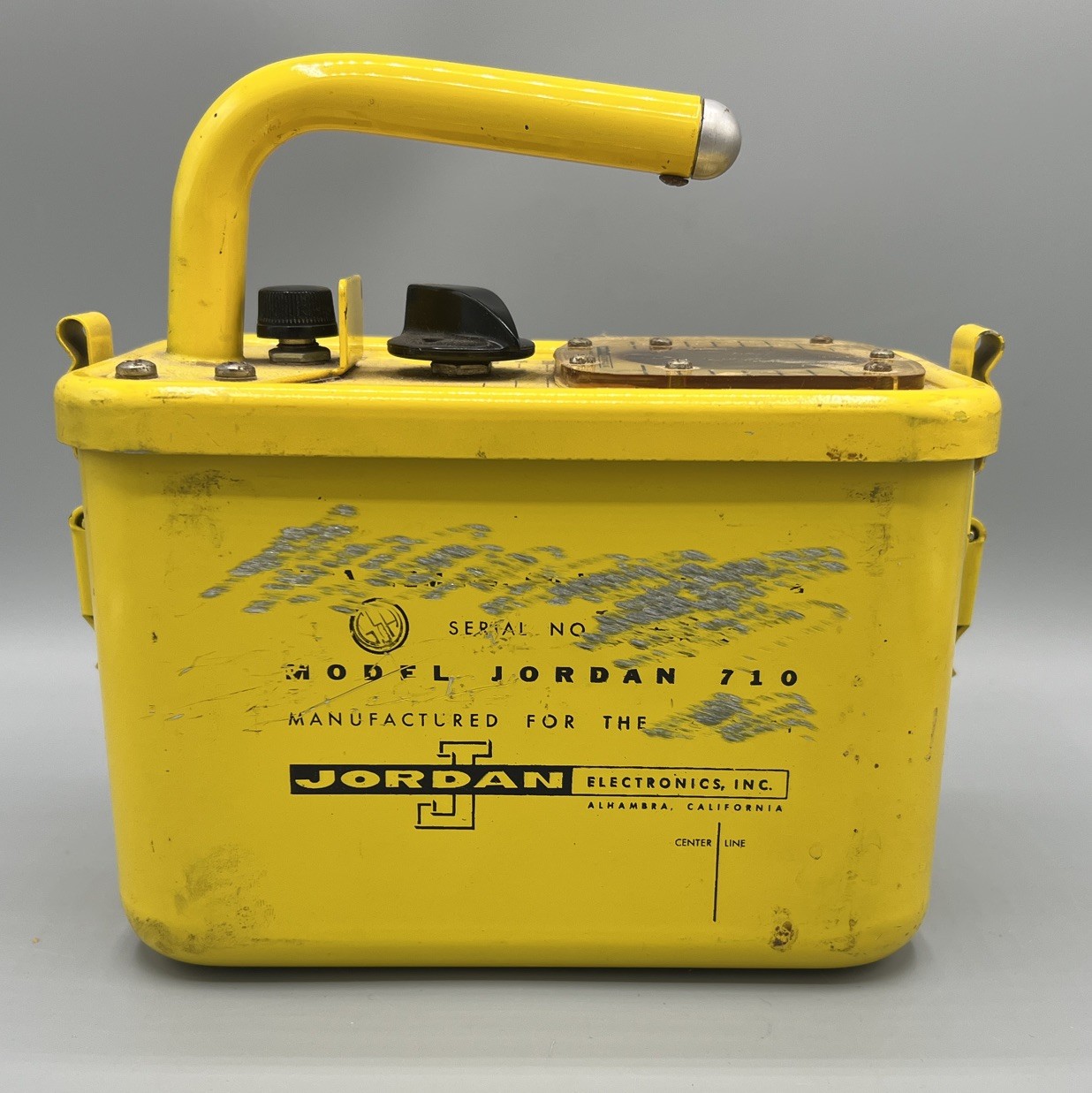 Vintage Radiological Survey Meter Model Jordan Model 710 No Battery, Untested