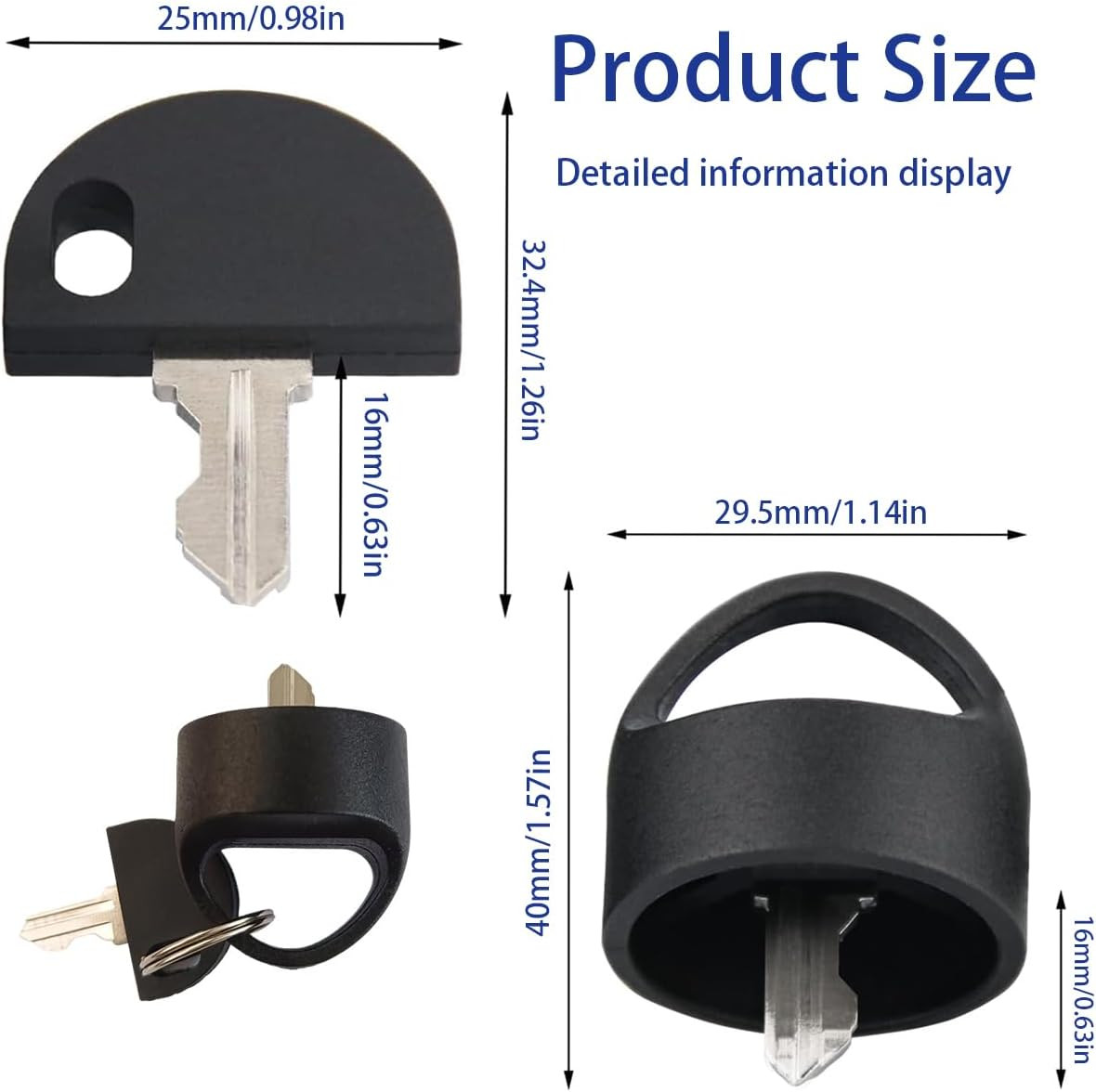 Pride Mobility Scooter Replacement Key Set Compatible with Go-Go Elite Traveller