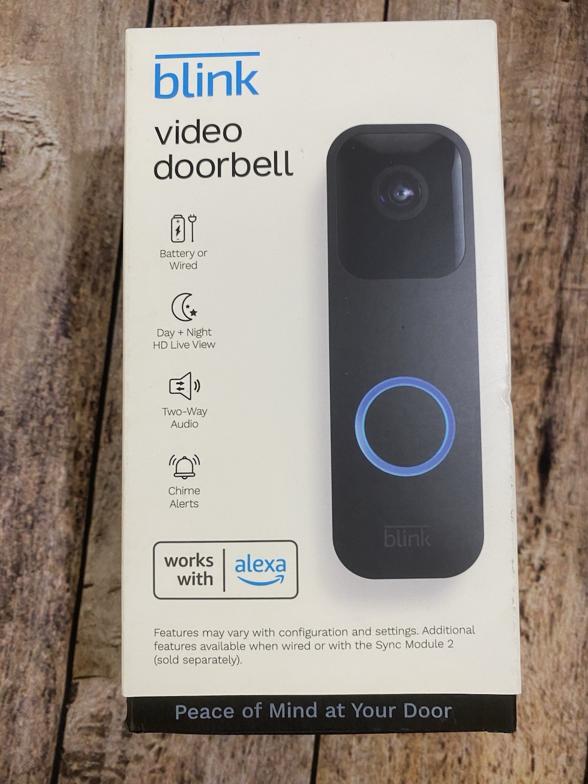 Blink Video Doorbell Camera Two Way Audio Alexa Infrared Security Night HD Black