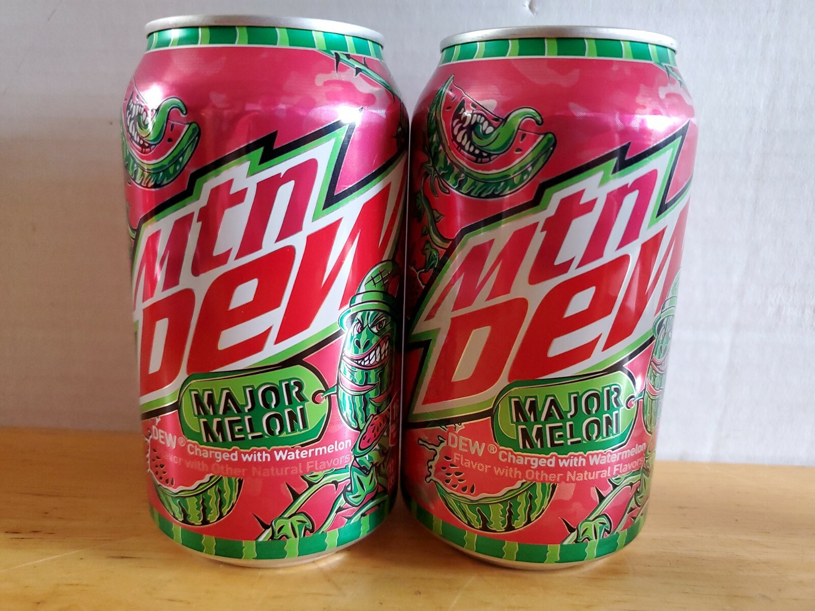 2 New 2021 Limited Edition 12oz Mountain Dew Major Melon Full Cans Mtn Dew Can
