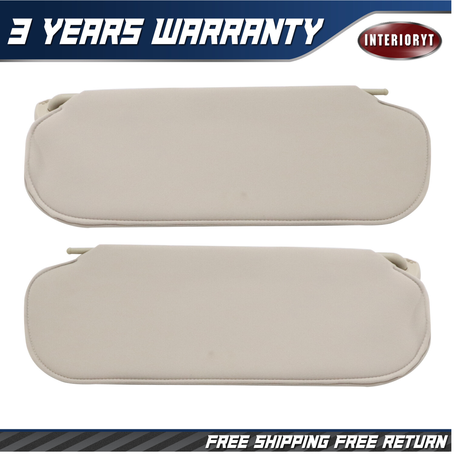 1 Pair For Chevy Express GMC Savana 1999-2019 Left Right Sun Visor w/o Light