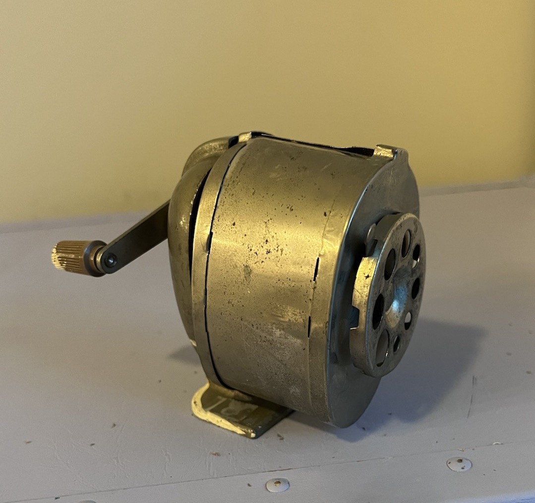 Vintage Boston Pencil Sharpener KS Manual 8 Hole Made in USA