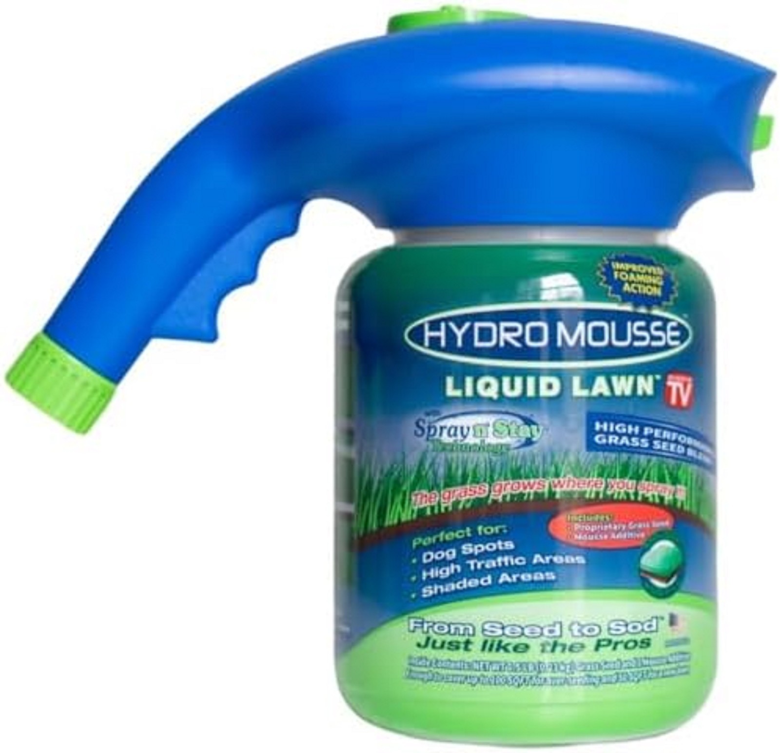 Spray n Stay Hydro Mousse Liquid Lawn Kit Grass Seed Blend
