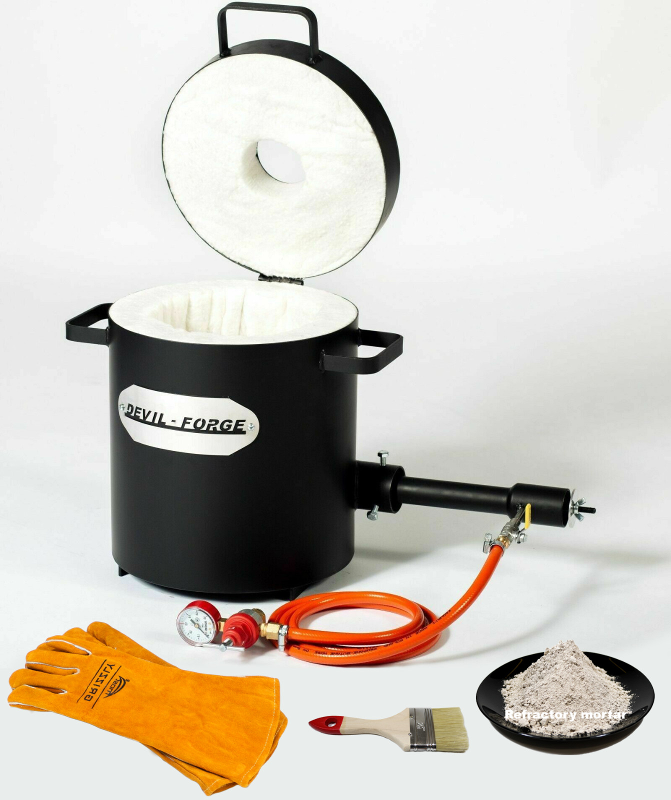FB2Mb–10KG GAS METAL MELTING FURNACE Propane Forge Copper Brass Bronze USA