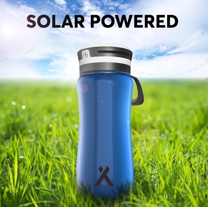 Bear Grylls 3 In 1 Hydro Lamp Water Bottle Solar USB Power bank Light Blue