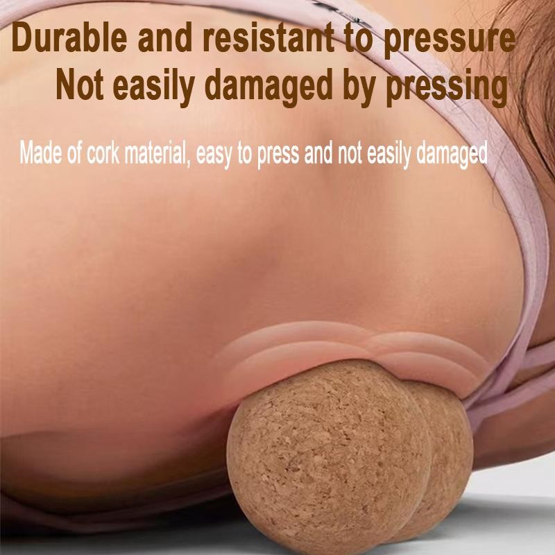 Cork Peanut Massage Ball Pilates Yoga Plantar Fasciitis Back Muscle Tension Reli