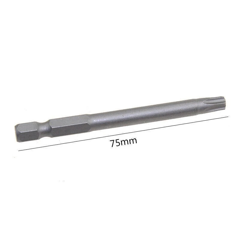 50Set Extra Long Security Bits Hex Torx Star Spline Flat Screwdriver Bit w/Case