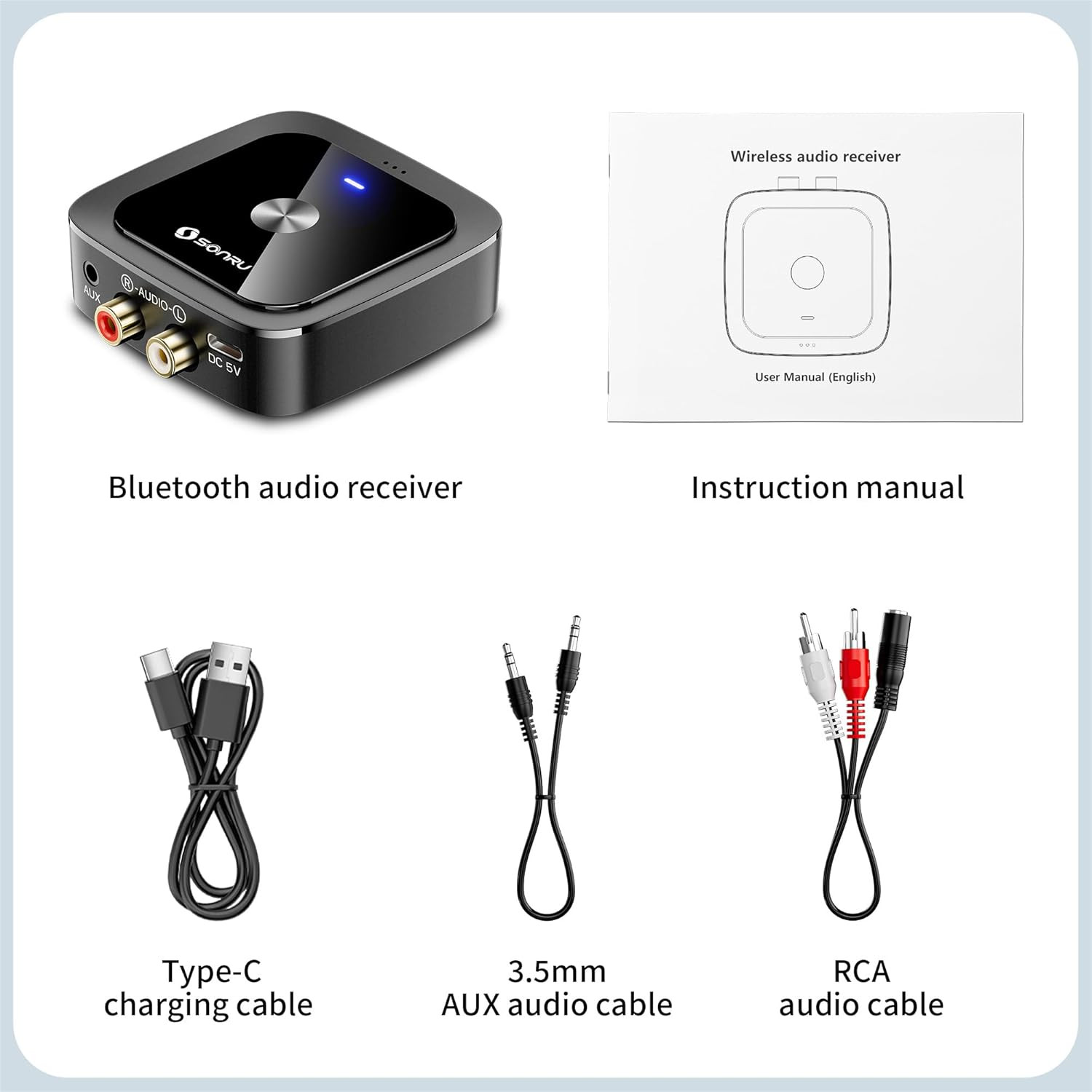 Bluetooth 6.0 Receiver, Bluetooth Adapter for Old Receiver, Low Latency, 24-Hour