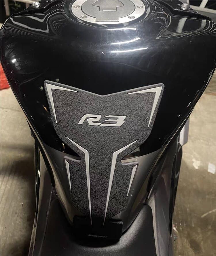 Motorcycle Fuel Tank Protector For Yamaha R3 Fuel Tank Pad Non-Slip Gas Black