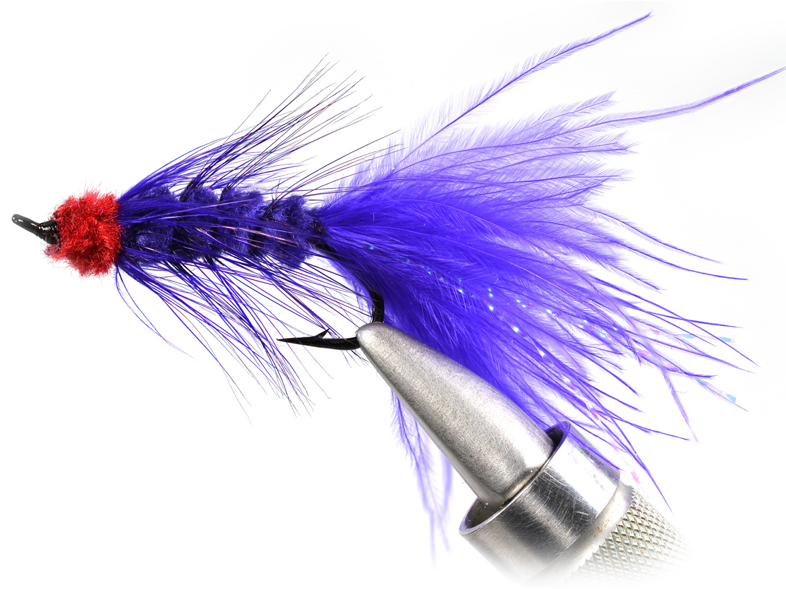 12 Weighted Purple Egg Sucking  Leech Streamer Flies w/Flash - Mustad Sig Hooks
