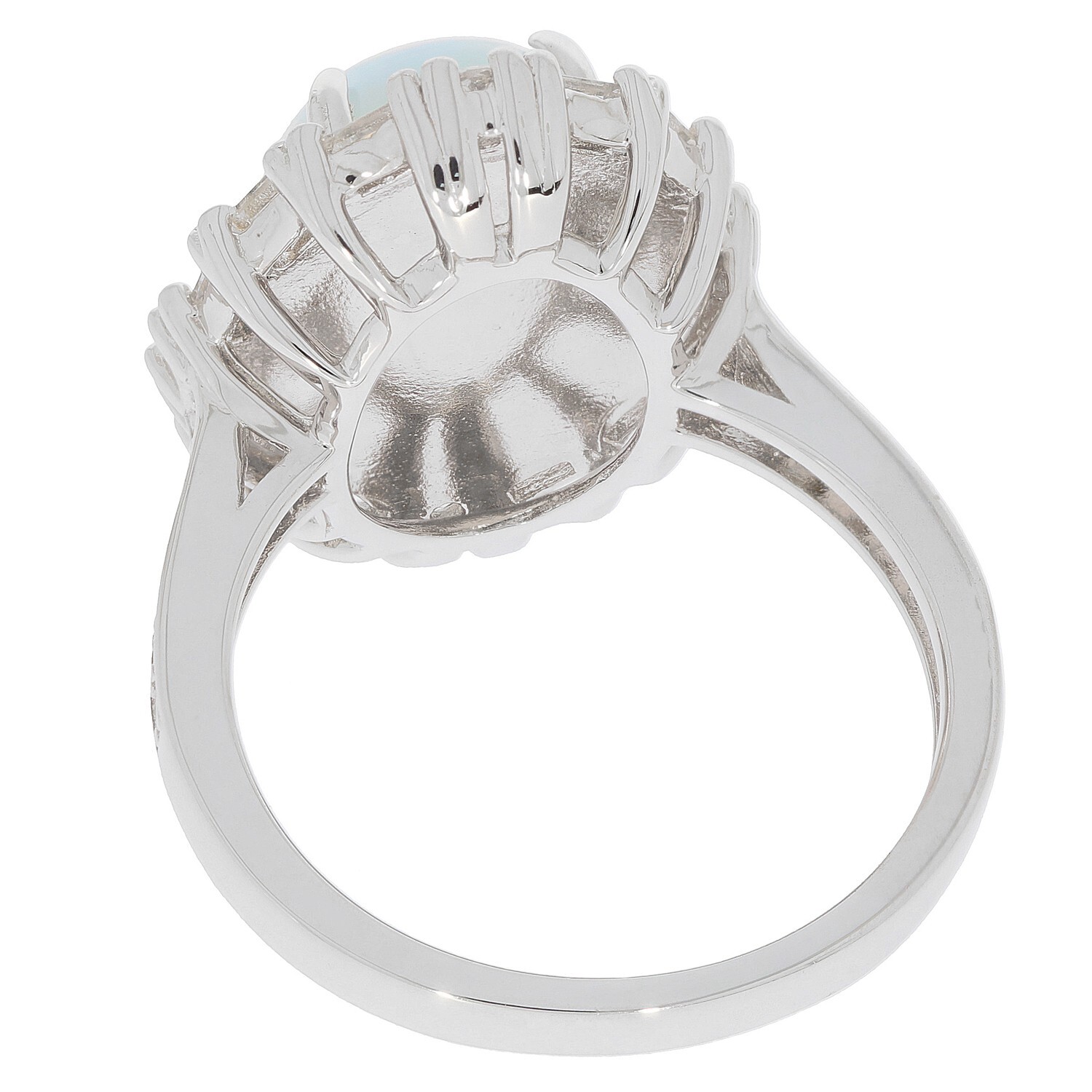 Sterling Silver Semi Mount Ring Setting Oval OV 14X10mm
