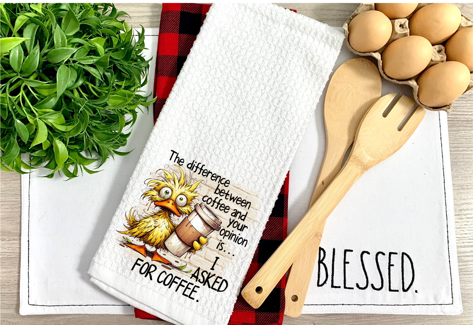 Slap An Idiot Today, Waffle Weave Dish/Tea Towel, Micro Fiber, 16x24" (T381)