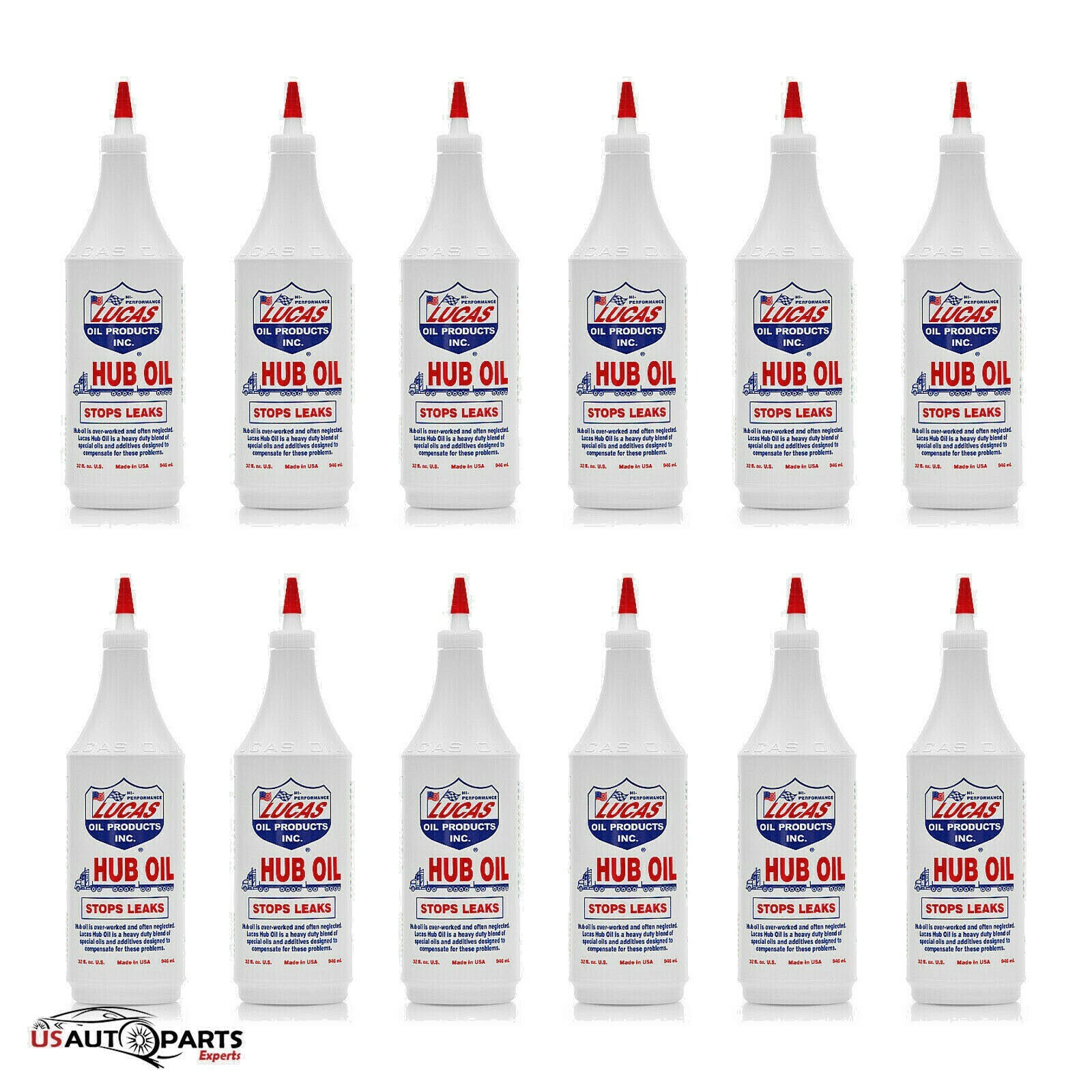 SET OF 12 Lucas Oil 10088 Heavy Duty Hub Oil  32oz/946ml Bottle