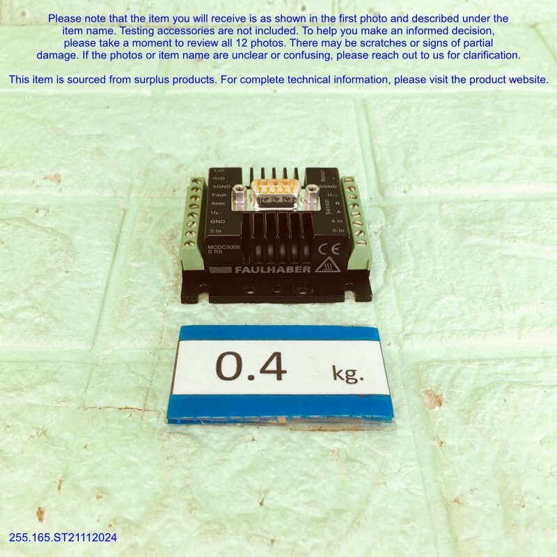 FAULHABER MCDC3006 S RS, Controller Driver as in photos, SN:Random,FedExDHL.LAST