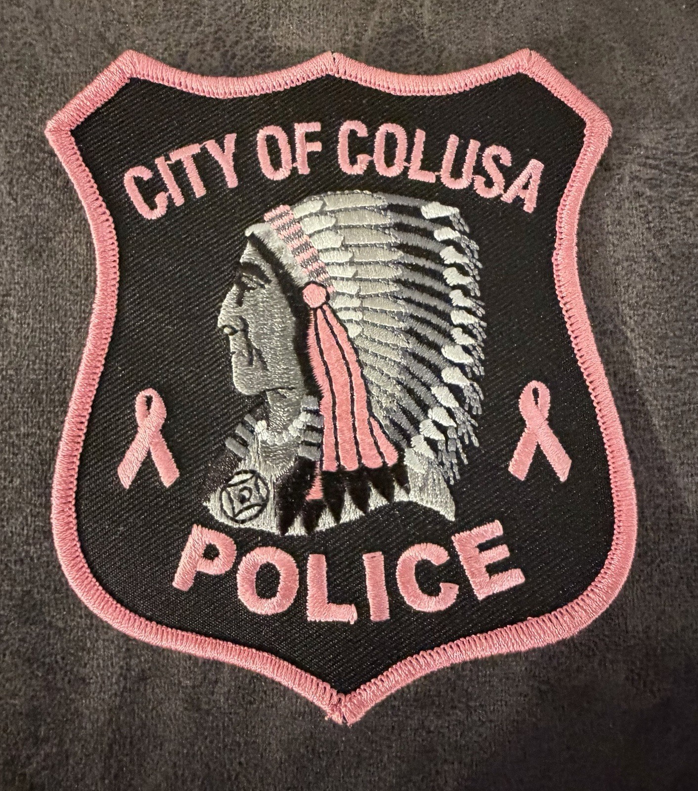 California Pink (Cancer Awareness) Patch. Colusa Police Dept.