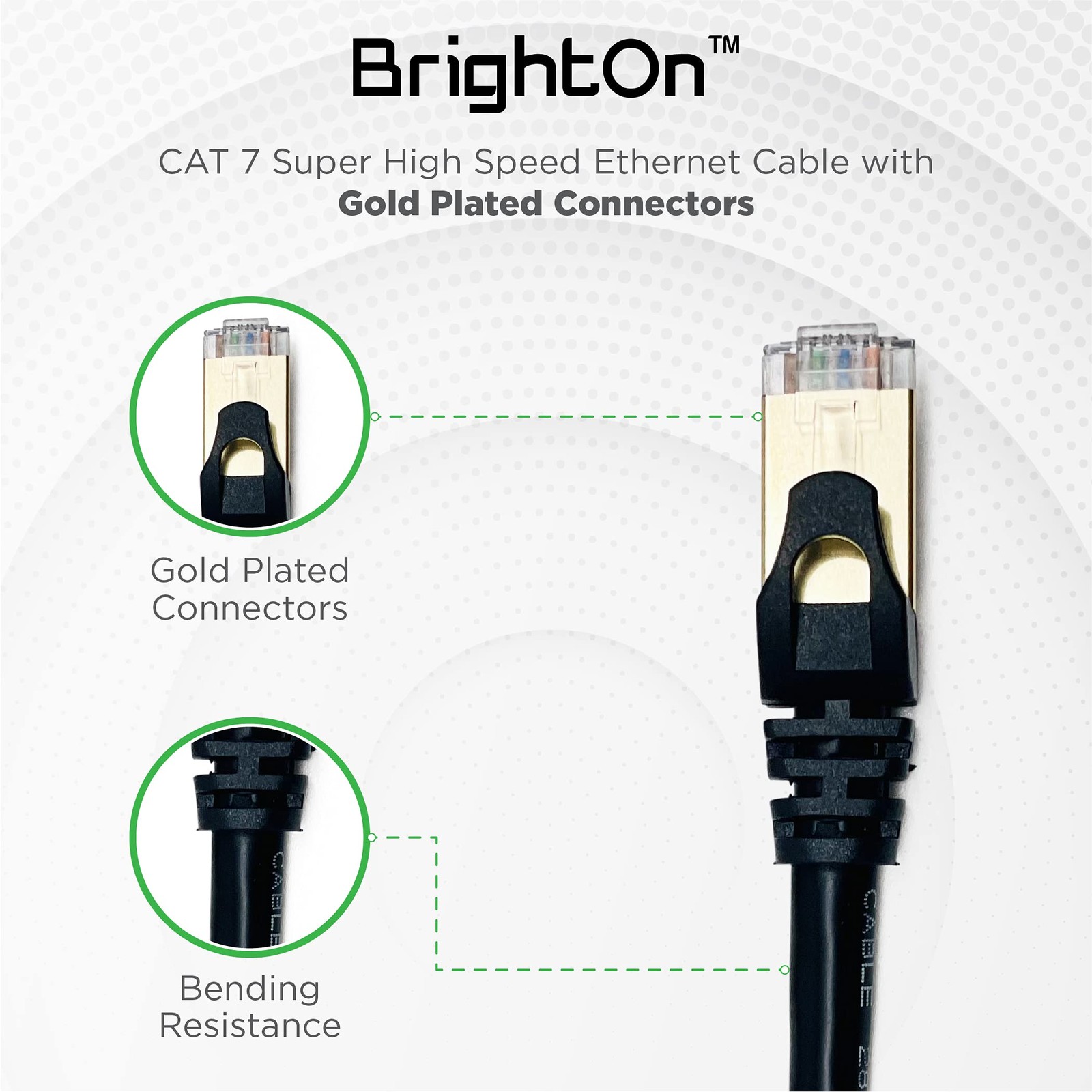 BrightOn Optimized Cable Package Compatible with Xbox 2 meters, Gold,Black