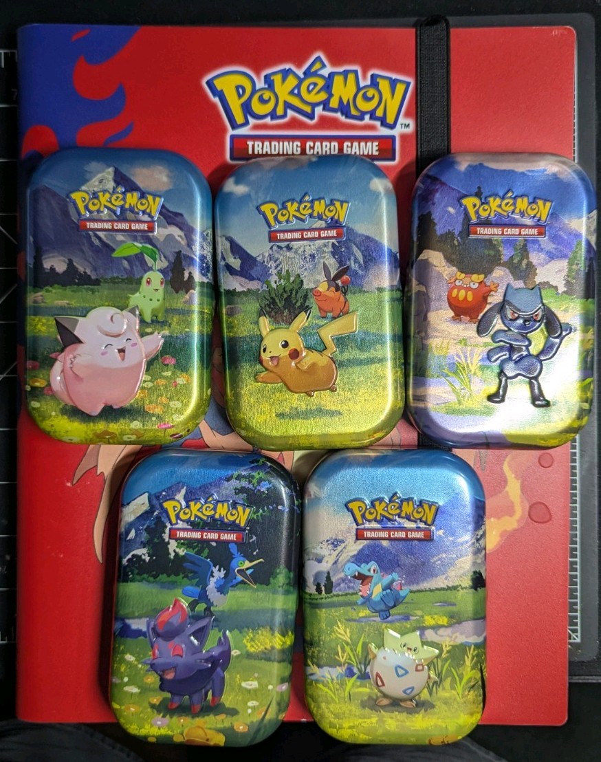 Pokémon TCG Ascended Heroes Mini Tins -NO CARDS-  Set of 5-Tins Per Order