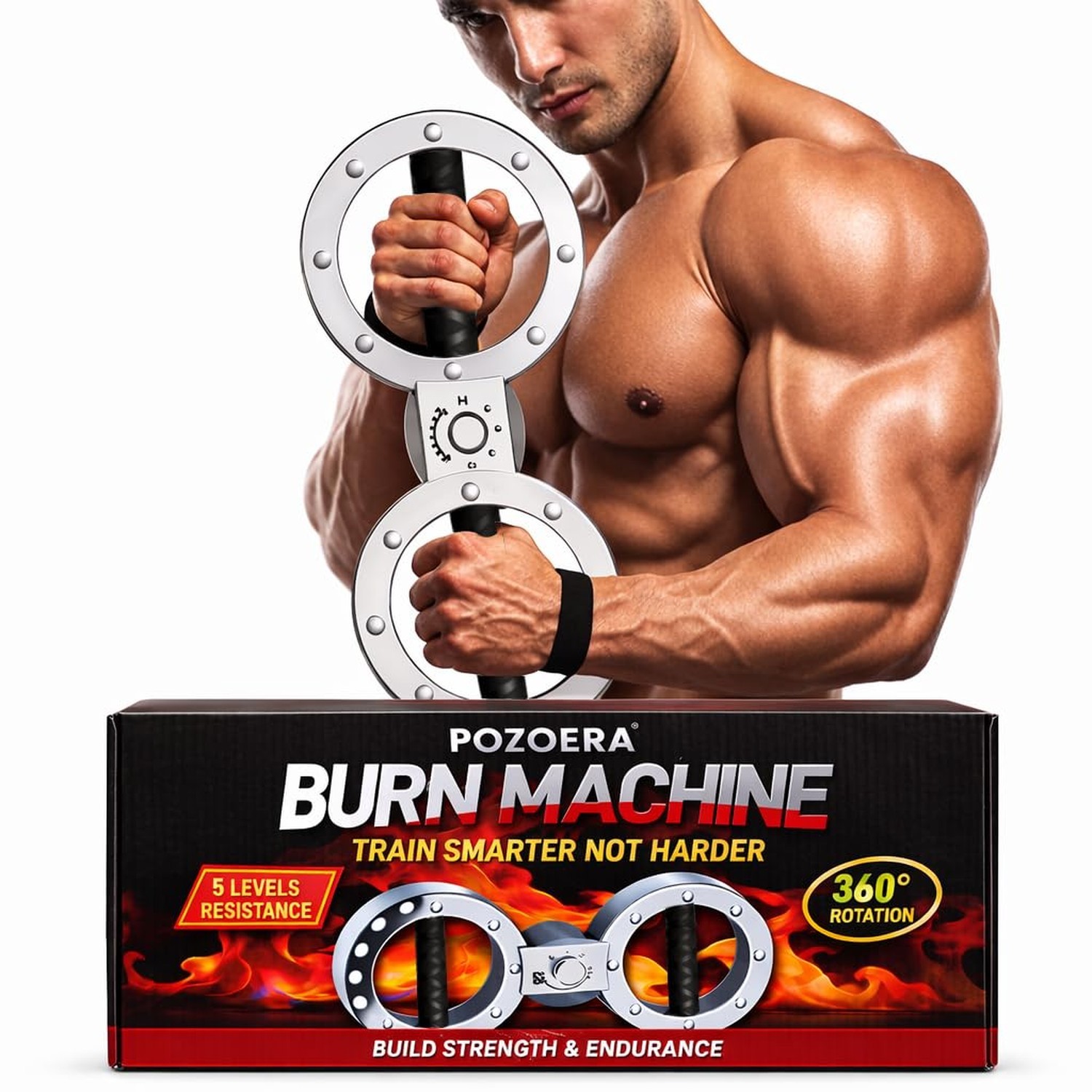 Burn Machine - Spinning Rotator Burn Machine with 12LB Adjustable Resistance,...