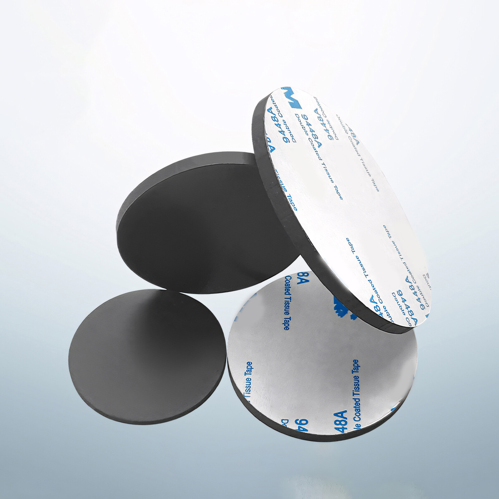 Solid Round Self Adhesive Rubber Pad Disc Sheet Gaskets Dia 5-150mm Thick 1-10mm