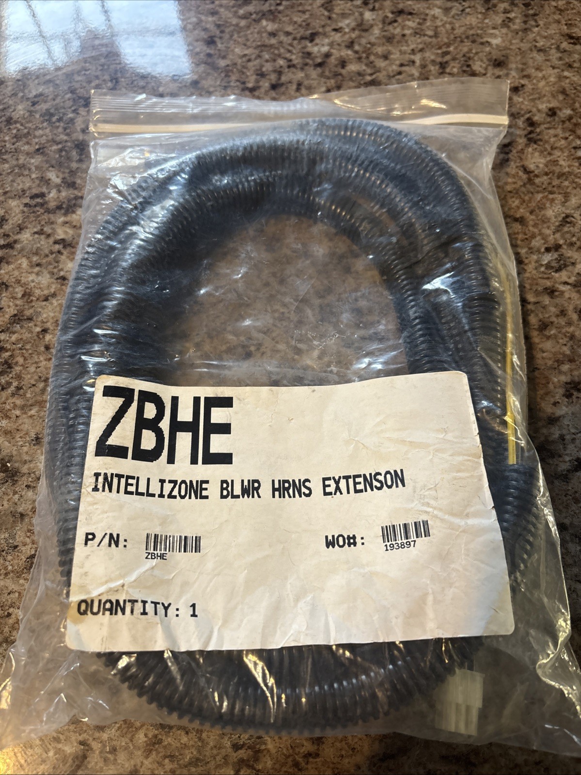 Intellizone Blower Harness Extension ZBHE WO# 193897