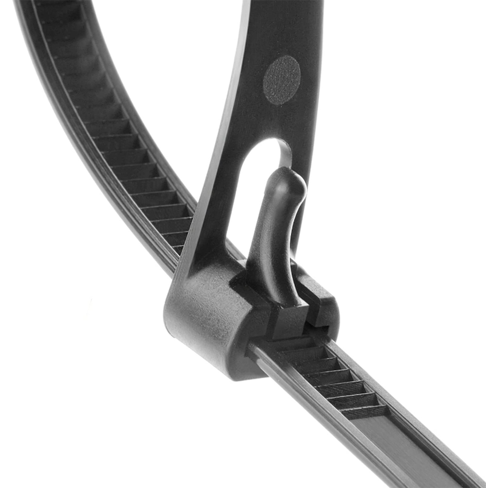 Releasable Reusable Zip Ties 12 Inch Heavy Duty Zip Tie Thick Black Cable Ties R