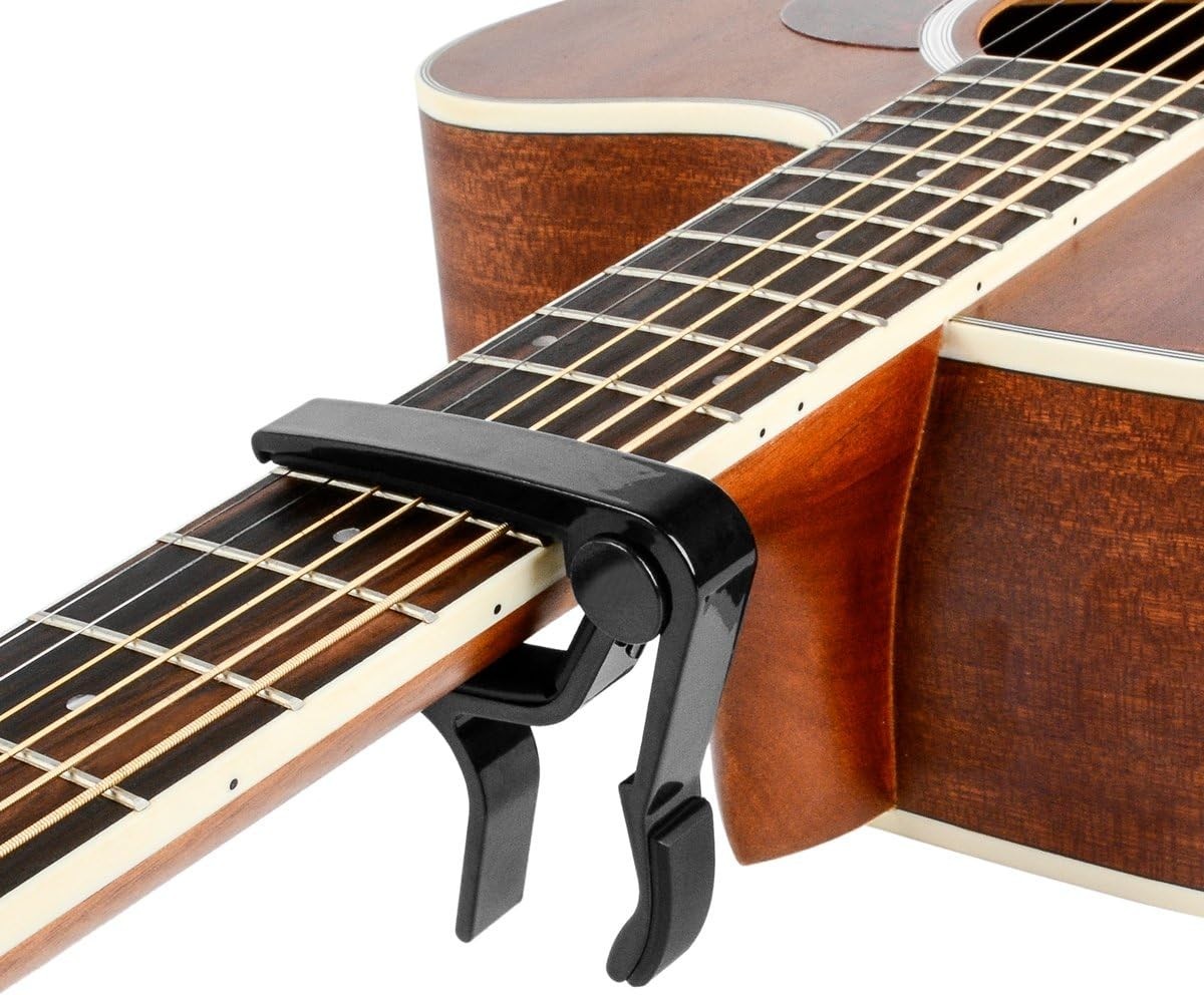 Professional Guitar Capo - Fast Key Changes for 6-String Acoustic & Electric Use