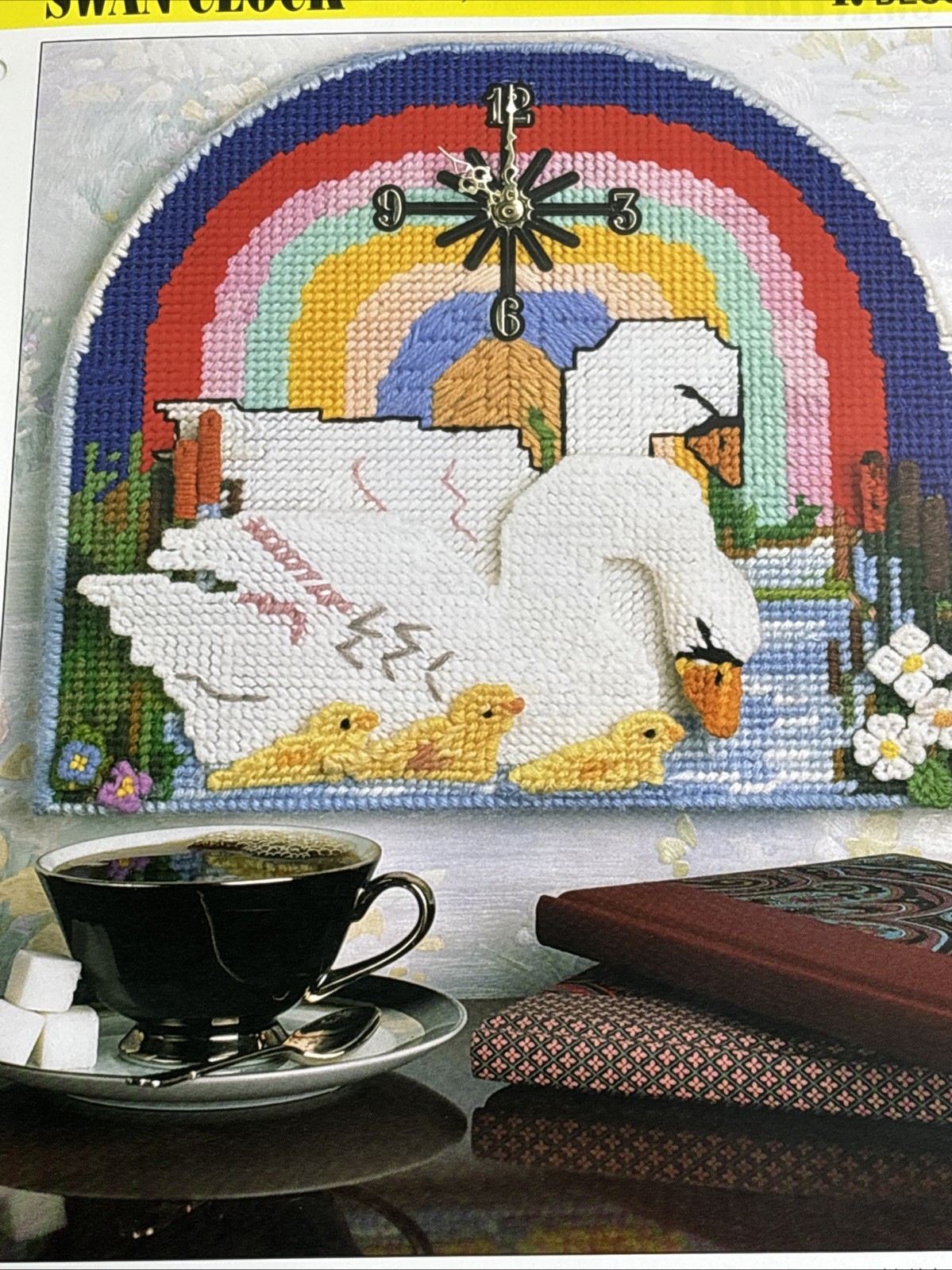 Swan Clock Annie's Attic Plastic Canvas Pattern Page