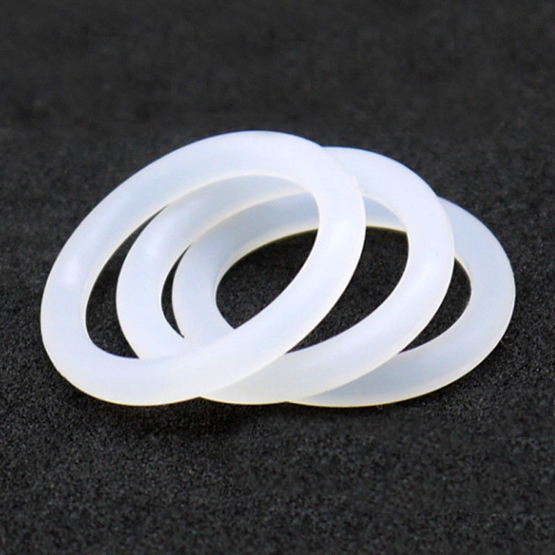 White Silicon Rubber O-Ring Seals Washer Food Grade OD 10-48mm Cross Section 3mm