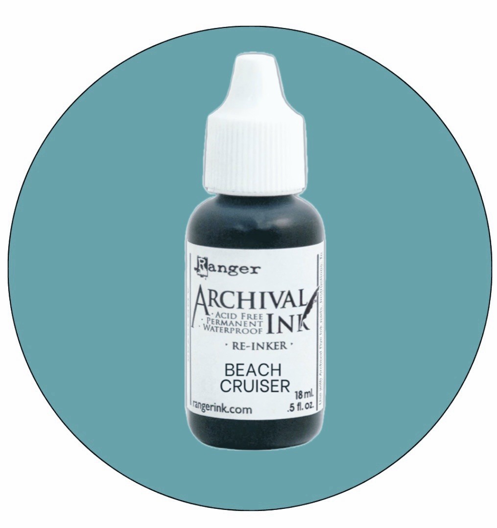 Ranger Archival Re-inker BEACH CRUISER .5 fl oz Permanent Acid Free For Ink Pad