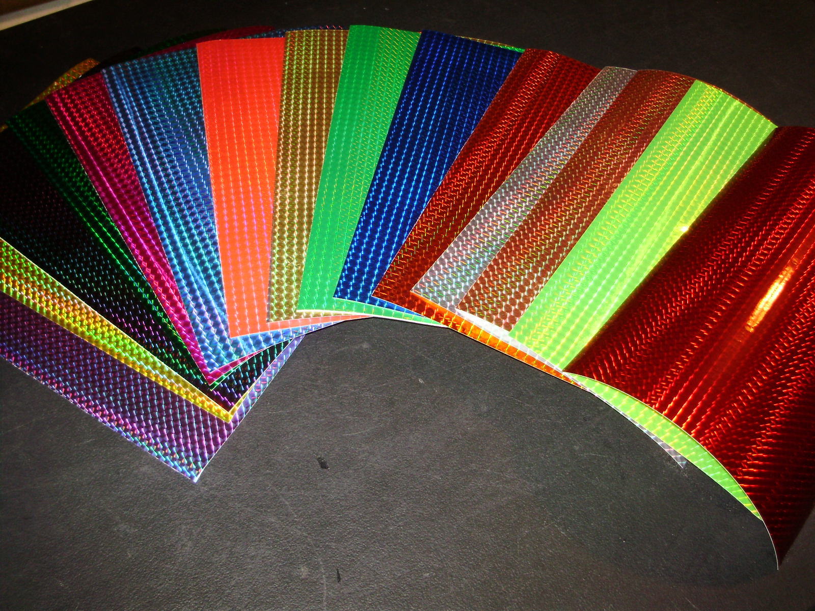 12" x 8" 1 Pack Holographic Prism Fishing Lure Tape in 15 Colors