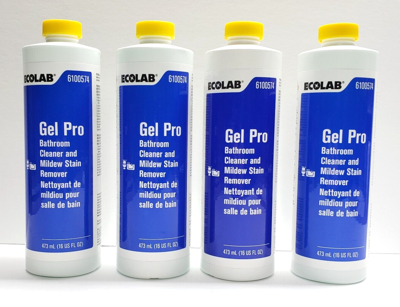Ecolab Gel Pro **4 BOTTLES** Bathroom Cleaner Mildew Stain Remover 16oz 6100574