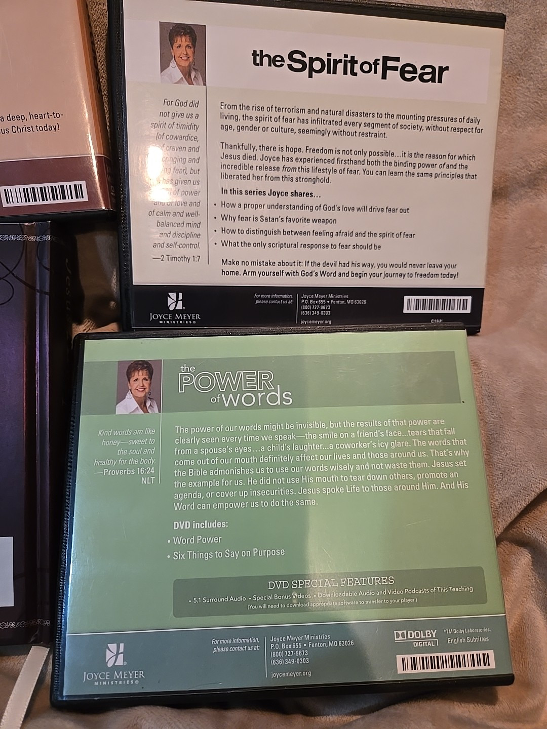 Joyce Meyer 4 CD Set & 1 DVD Lot + 1 Sarah Young Devotional - READ