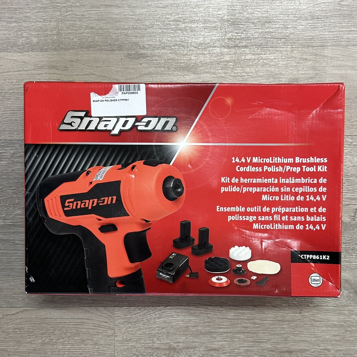 Snap-On Tool CTPP861 14.4v Brushless Cordless kit Batteries Charger (PAP008803)