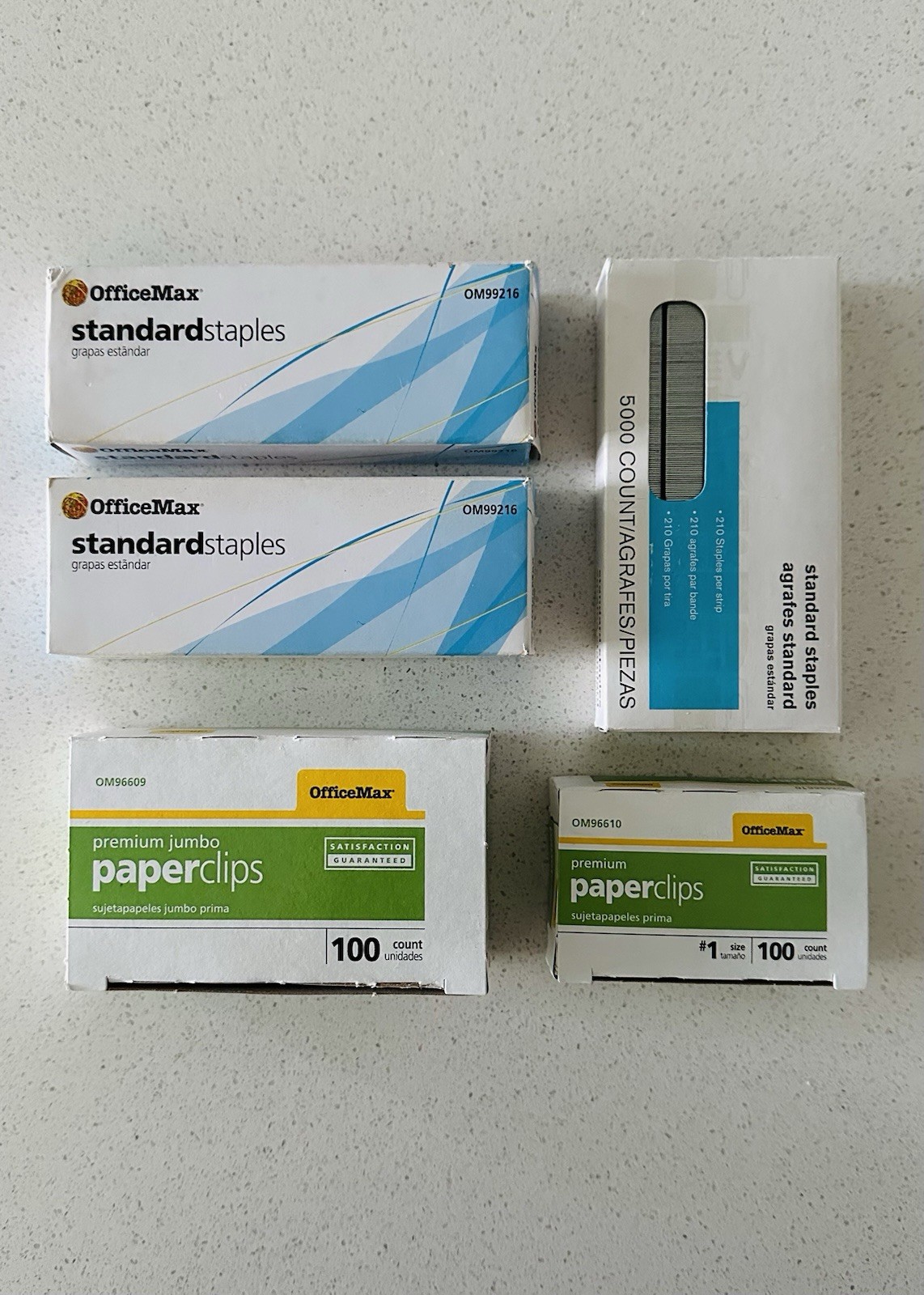OFFICEMAX PAPERCLIPS & STANDARD STAPLES