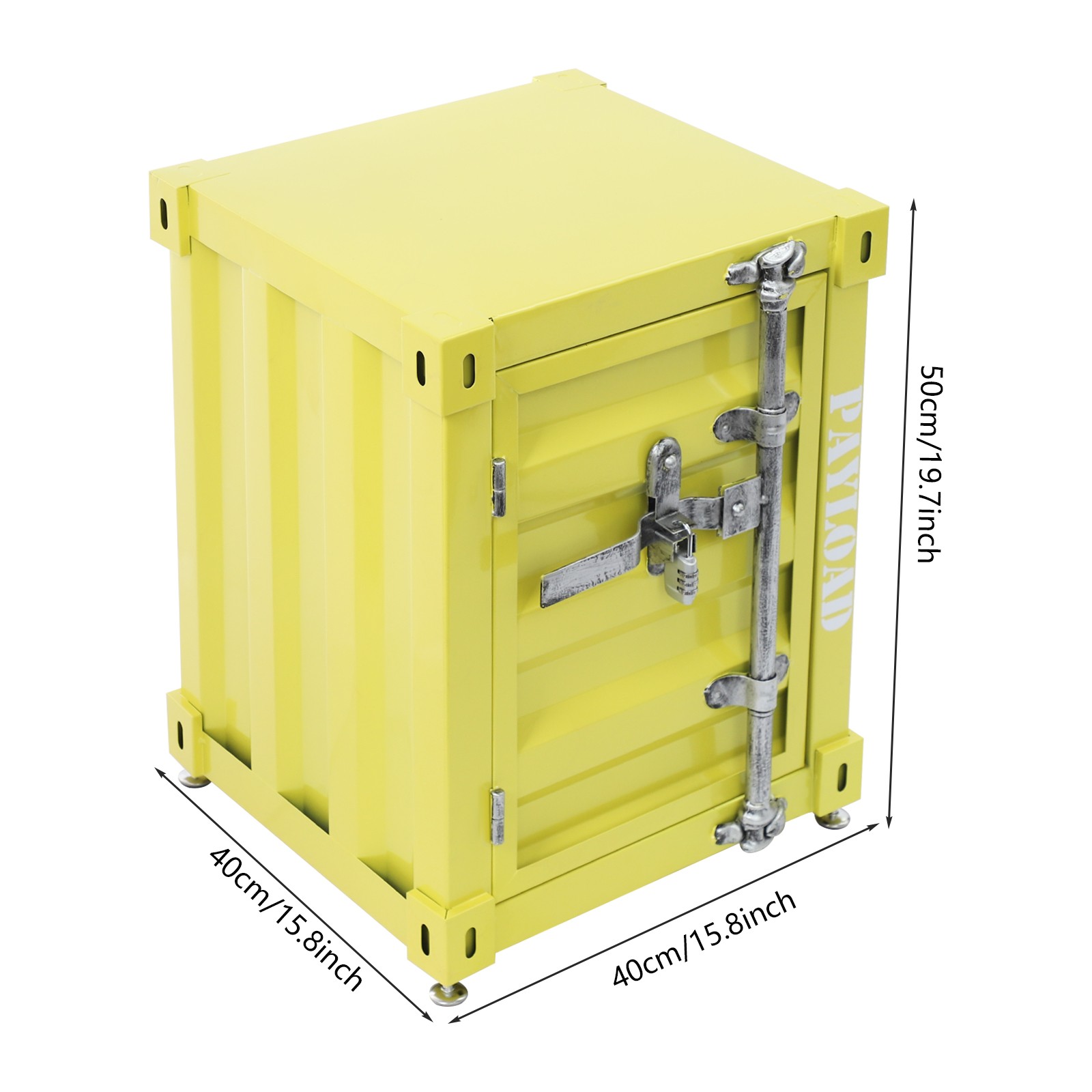 Industrial Tinplate Bedside Table Container Max 90kg Side Table Container Locker