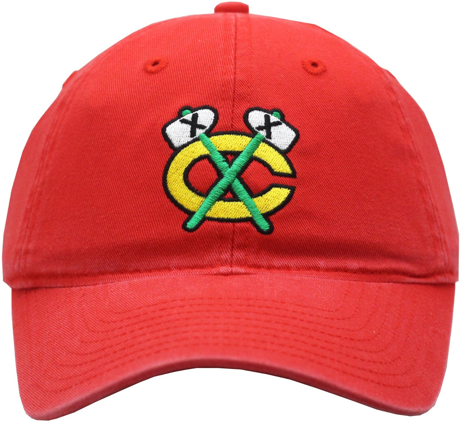 Blackhawks Primary Tomahawk Slouch Hat Buckle Back Red