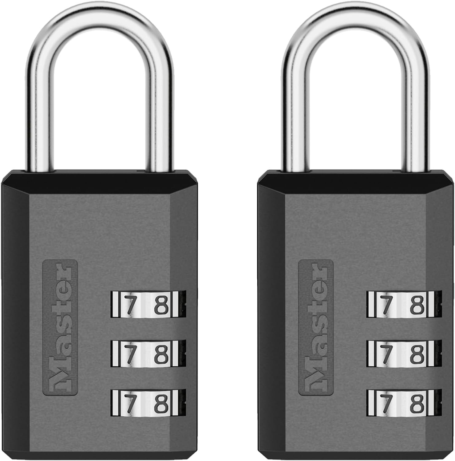 Master Lock Black Combination Padlock, Indoor Gym Locker Lock with Customizable