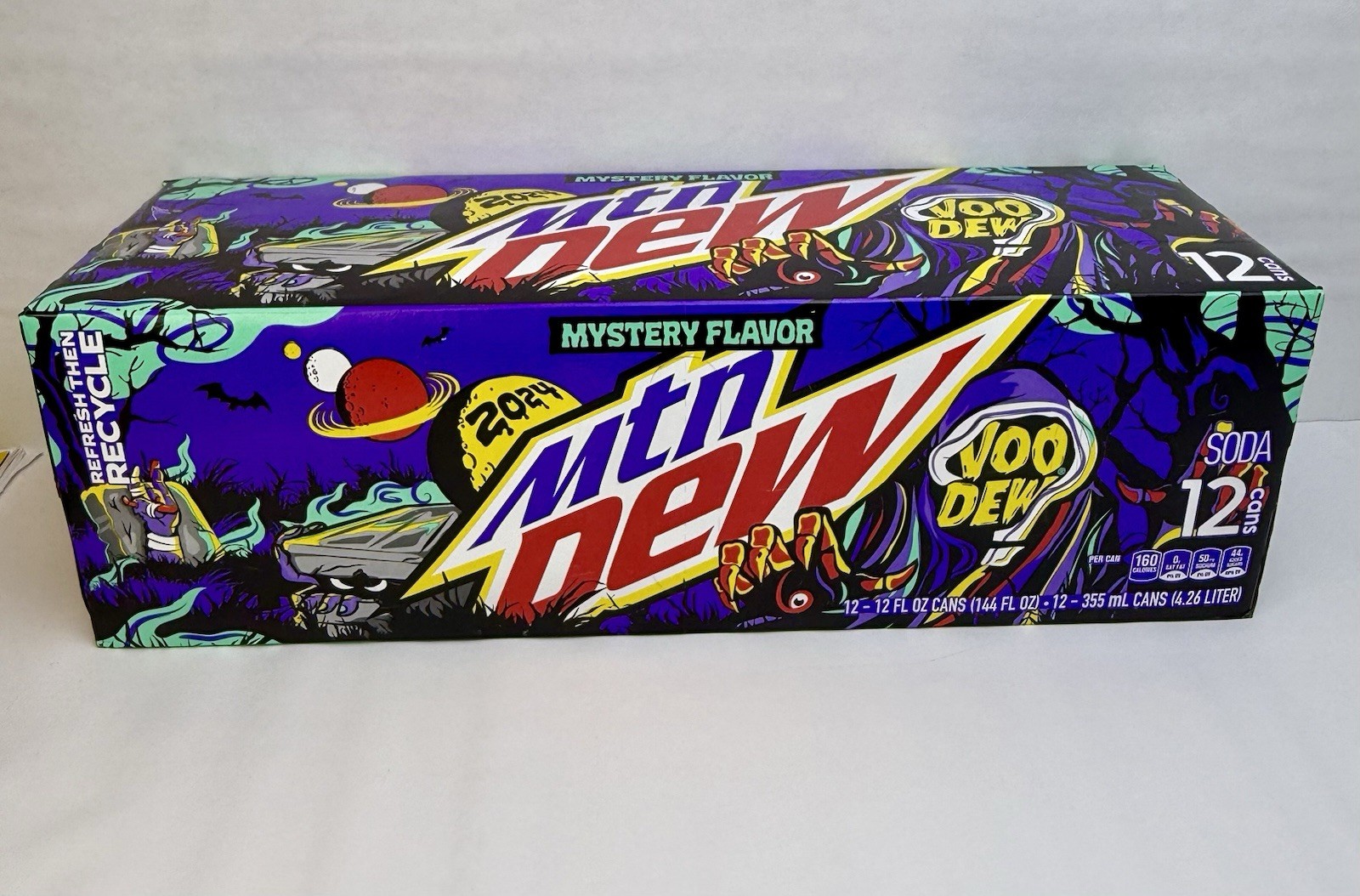 Mtn Dew 2024 Voodew 6 Mystery ~ 12 Pack Pink Starburst Sealed Box Discontinued