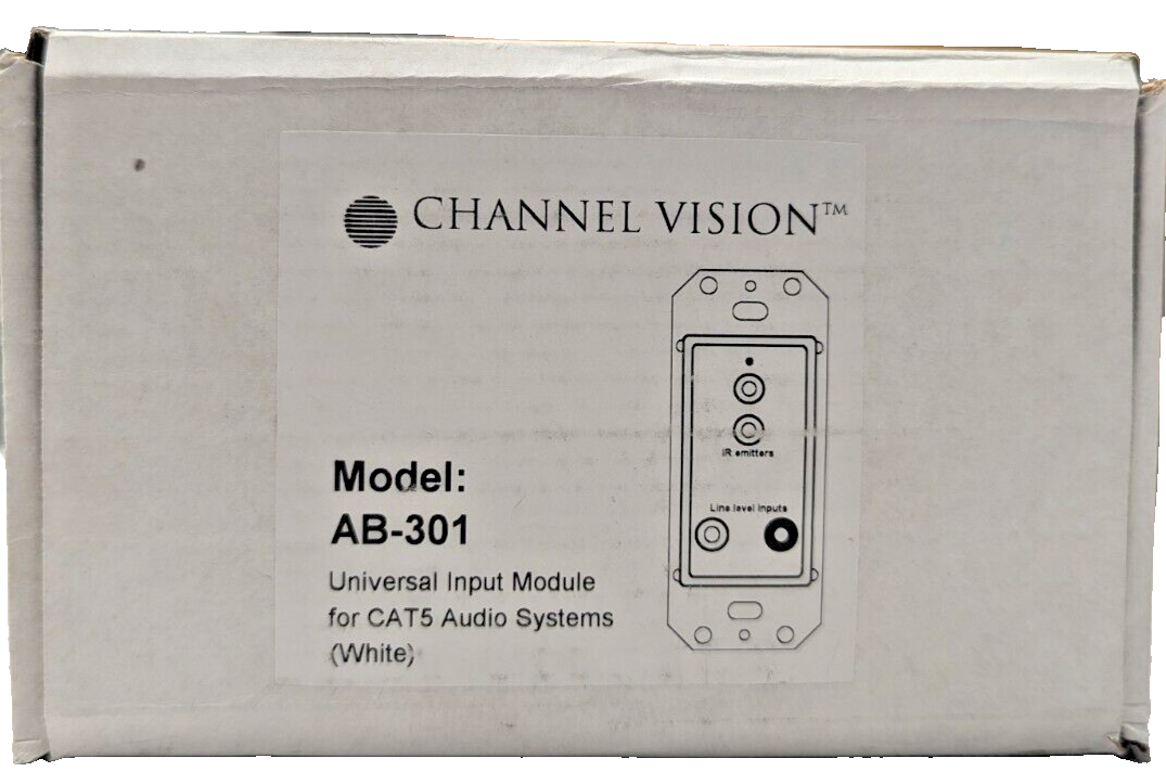 Channel Vision AB-301 Universal Input Module for Cat5 Audio Systems (White)